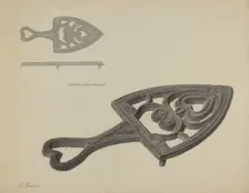 Flat-iron Holder, c. 1938. Creator: Filippo Porreca