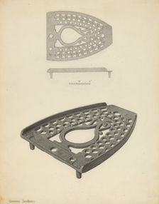 Flat Iron Holder, c. 1938. Creator: Gordon Sanborn