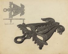 Flat Iron Holder, c. 1938. Creator: Jack Staloff