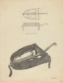 Flat Iron Holder, c. 1938. Creator: Joseph Rothenberg