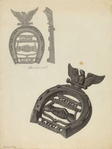 Flat Iron Holder, c. 1938. Creator: Mildred Ford
