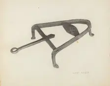 Flat Iron Holder, c. 1939. Creator: Albert Taxson
