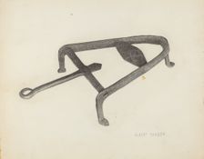 Flat Iron Holder, c. 1939. Creator: Albert Taxson