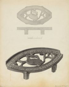 Flat Iron Holder, c. 1939. Creator: Bernard Krieger