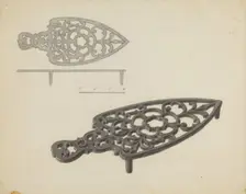 Flat Iron Holder, c. 1939. Creator: Charles Garjian