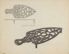 Flat Iron Holder, c. 1939. Creator: Charles Garjian