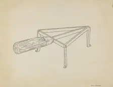 Flat Iron Holder, c. 1939. Creator: Irene Lawson