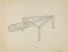 Flat Iron Holder, c. 1939. Creator: Irene Lawson
