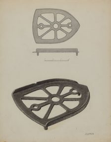 Flat Iron Holder, c. 1939. Creator: Jacob Lipkin