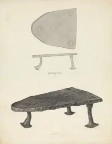 Flat Iron Holder, c. 1939. Creator: Jacob Lipkin