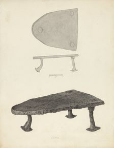 Flat Iron Holder, c. 1939. Creator: Jacob Lipkin