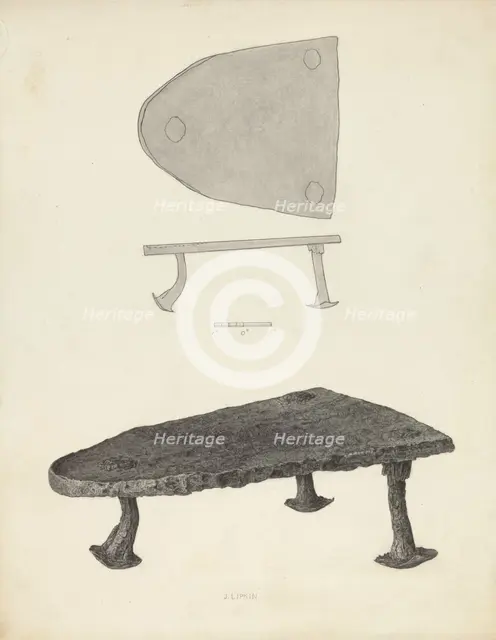 Flat Iron Holder, c. 1939. Creator: Jacob Lipkin.