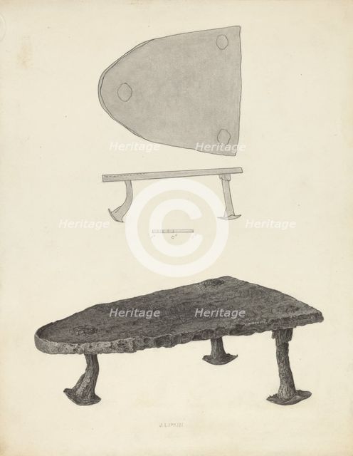 Flat Iron Holder, c. 1939. Creator: Jacob Lipkin.