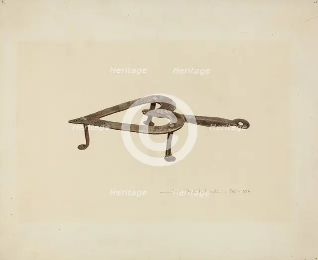 Flat Iron Holder, c. 1939. Creator: John Swientochowski.