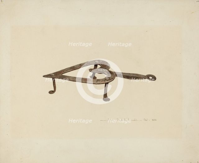 Flat Iron Holder, c. 1939. Creator: John Swientochowski.