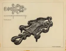 Flat Iron Holder, c. 1939. Creator: Milton Grubstein