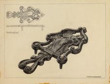 Flat Iron Holder, c. 1939. Creator: Milton Grubstein