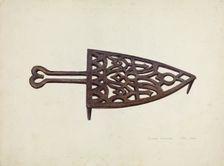 Flat Iron Holder, c. 1940. Creator: Donald Harding