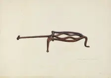 Flat Iron Holder, c. 1940. Creator: Donald Harding