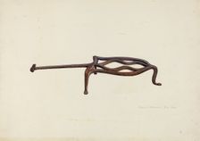 Flat Iron Holder, c. 1940. Creator: Donald Harding