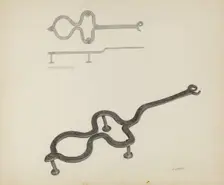 Flat Iron Holder, c. 1940. Creator: Jacob Lipkin