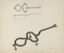 Flat Iron Holder, c. 1940. Creator: Jacob Lipkin