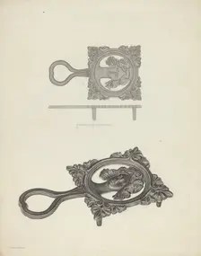 Flat Iron Holder, c. 1940. Creator: Milton Grubstein
