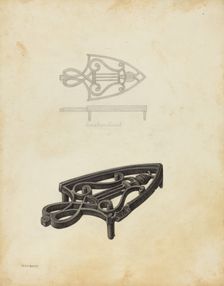 Flat Iron Holder, c. 1941. Creator: Helen Hobart
