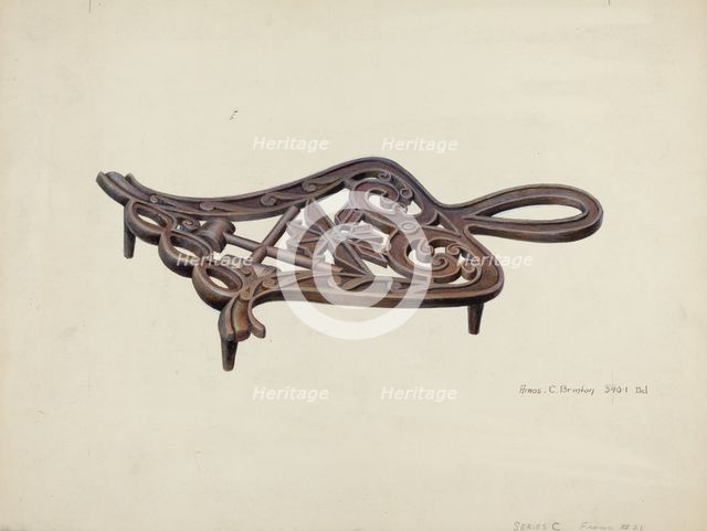 Flat Iron Stand, 1935/1942. Creator: Amos C. Brinton.