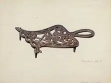 Flat Iron Stand, 1935/1942. Creator: Amos C. Brinton