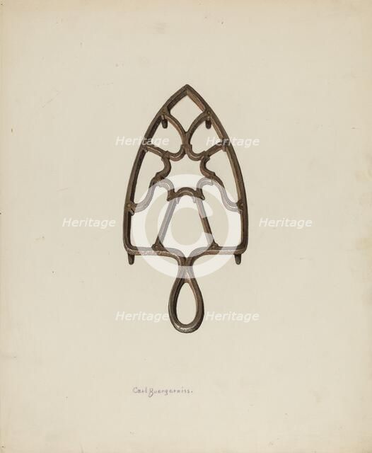 Flat Iron Stand, 1941. Creator: Carl Buergerniss.