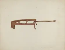 Flat Iron Stand, c. 1940. Creator: Cora Parker