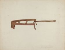 Flat Iron Stand, c. 1940. Creator: Cora Parker