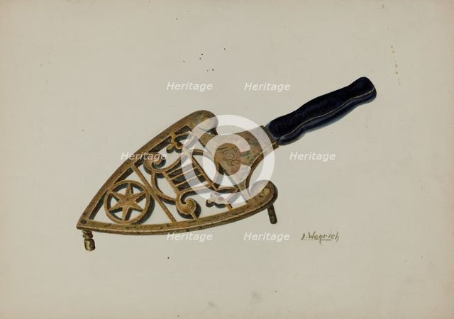Flat Iron Stand, c. 1940. Creator: Luther D. Wenrich.