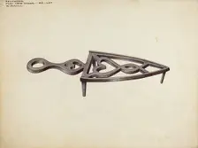Flat Iron Stand, c. 1941. Creator: Henrietta S. Hukill