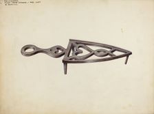Flat Iron Stand, c. 1941. Creator: Henrietta S. Hukill