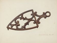 Flat Iron Stand, c. 1942. Creator: Donald Harding