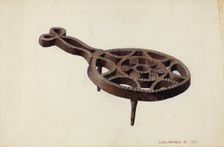 Flat Iron Stand, c. 1938. Creator: Leslie Macklem