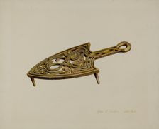 Flat Iron Stand, c. 1939. Creator: Amos C. Brinton