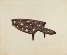 Flat Iron Stand, c. 1939. Creator: Henrietta S. Hukill