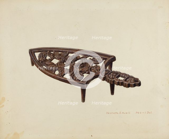 Flat Iron Stand, c. 1939. Creator: Henrietta S. Hukill.