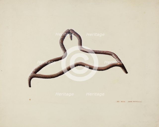 Flat Iron Stand, c. 1939. Creator: John Petrucci.