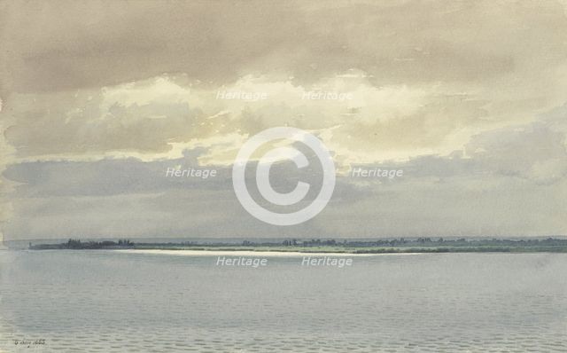 Flat landscape, 1863. Creator: Carl Theodor Reiffenstein.