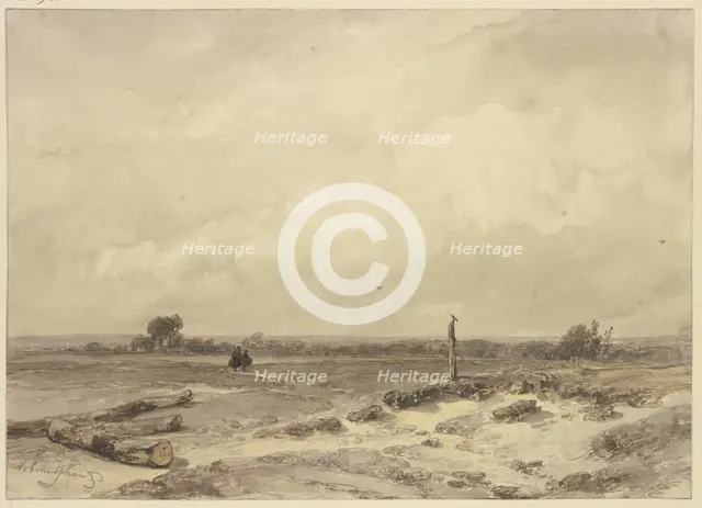Flat landscape. Creator: Andreas Schelfhout.
