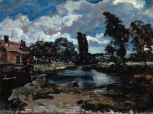 Flatford Mill from a Lock on the Stour, c1811. Creator: John Constable