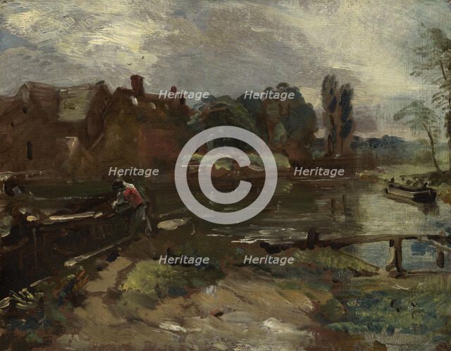 Flatford Mill From The Lock, c1810. Creator: John Constable.