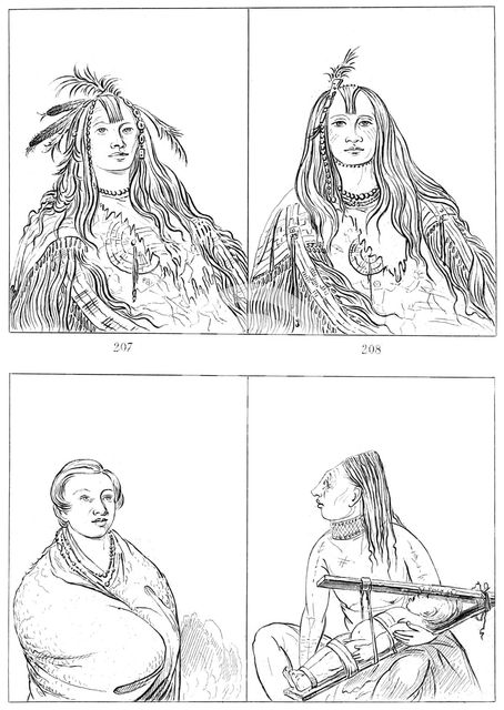 Flatheads, Nez Perces and Chinooks, 1841.Artist: Myers and Co