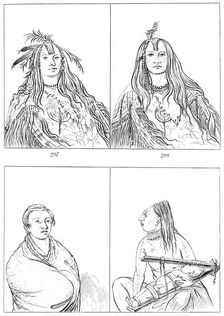 Flatheads, Nez Perces and Chinooks, 1841.Artist: Myers and Co