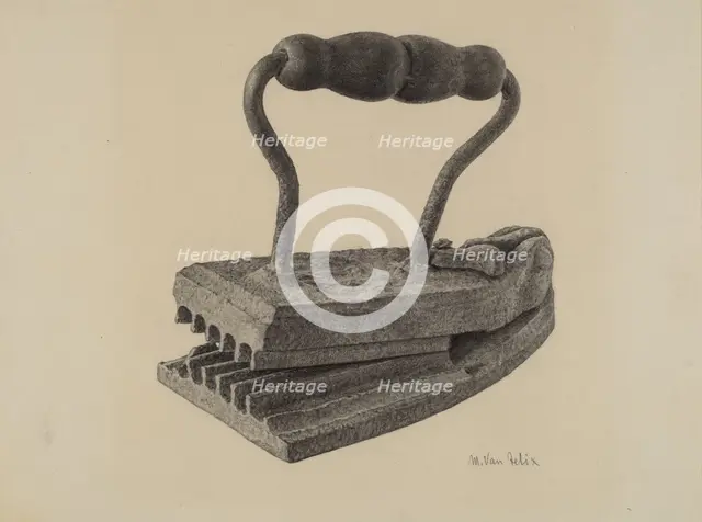 Flatiron/Crimping Iron, 1935/1942. Creator: Maurice Van Felix.