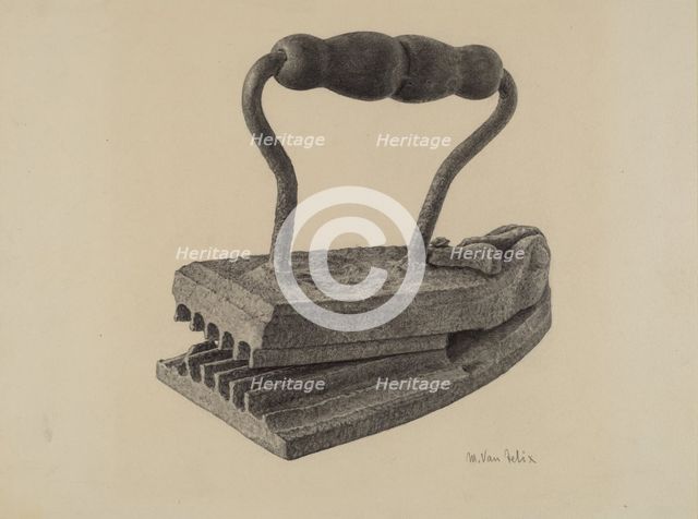 Flatiron/Crimping Iron, 1935/1942. Creator: Maurice Van Felix.